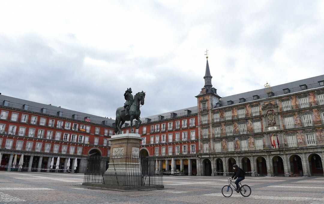 Vista general de la Plaza Mayor de Madrid.