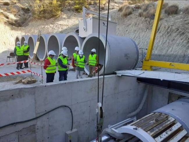 Las obras de la conducción han supueto uno de los grandes retos de la obra civil en varias décadas para Huesa