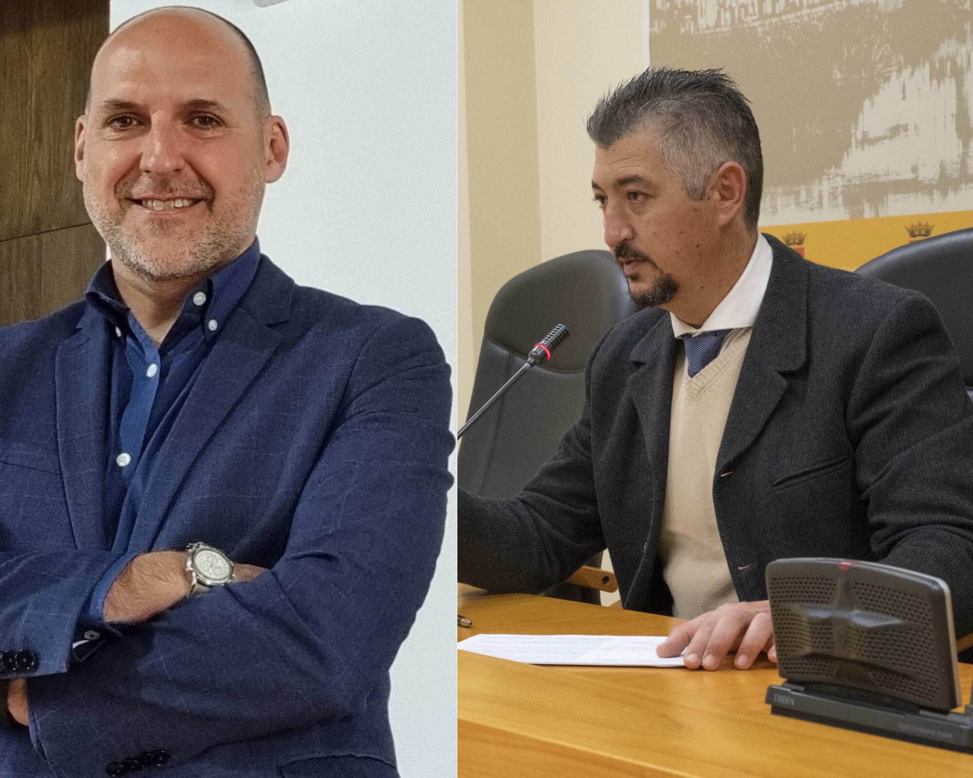 El delegado de la Junta en Talavera (izquierda) contesta al concejal de Agricultura (derecha): "Sepa lo que lee".