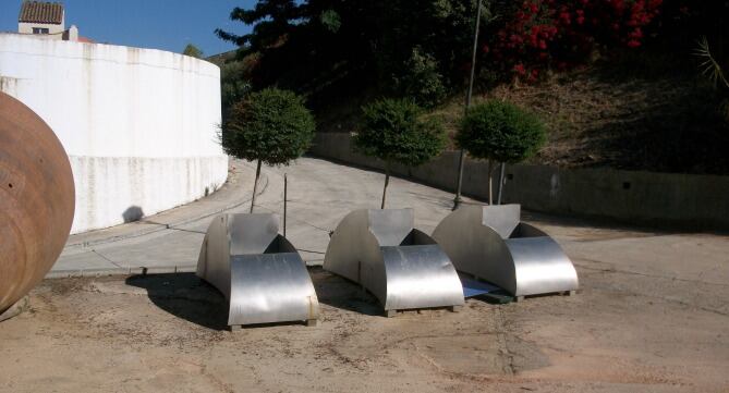 Jardineras de calle Larios en el vivero municipal