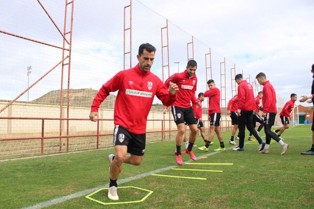 Entrenamiento de esta mañana del Logroñés. 