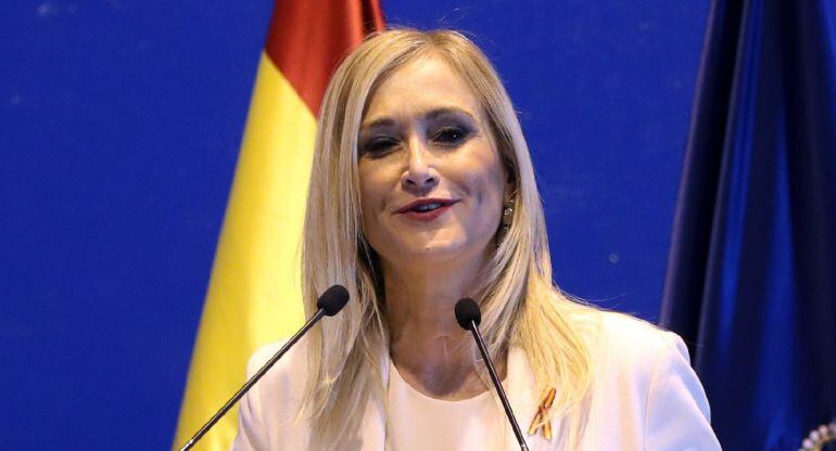 La presidenta de la Comunidad de Madrid, Cristina Cifuentes, durante un acto