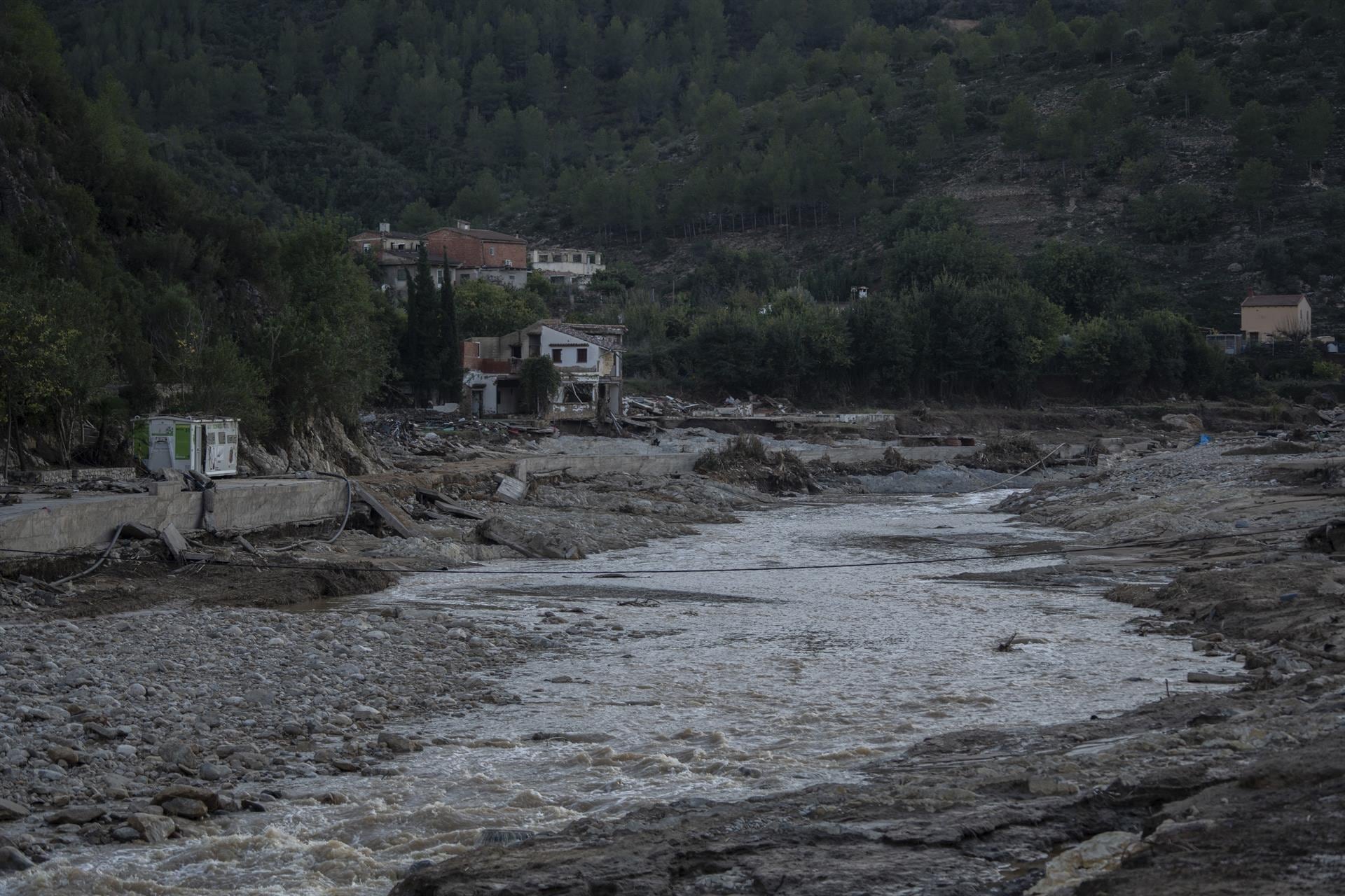 Sot de Chera tras el paso de la DANA.