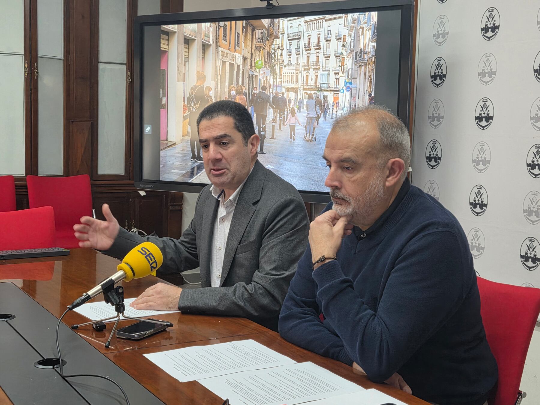 Toni Francés y Jordi Martínez, durante su comparecencia ante los medios