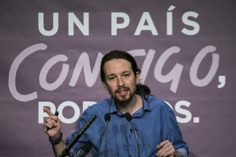 El secretario general de Podemos y candidato a la Presidencia del Gobierno, Pablo Iglesias