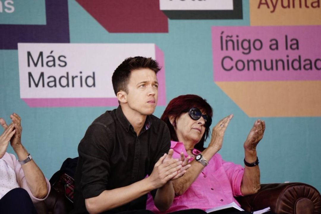 Íñigo Errejón, durante un acto de campaña de Más Madrid