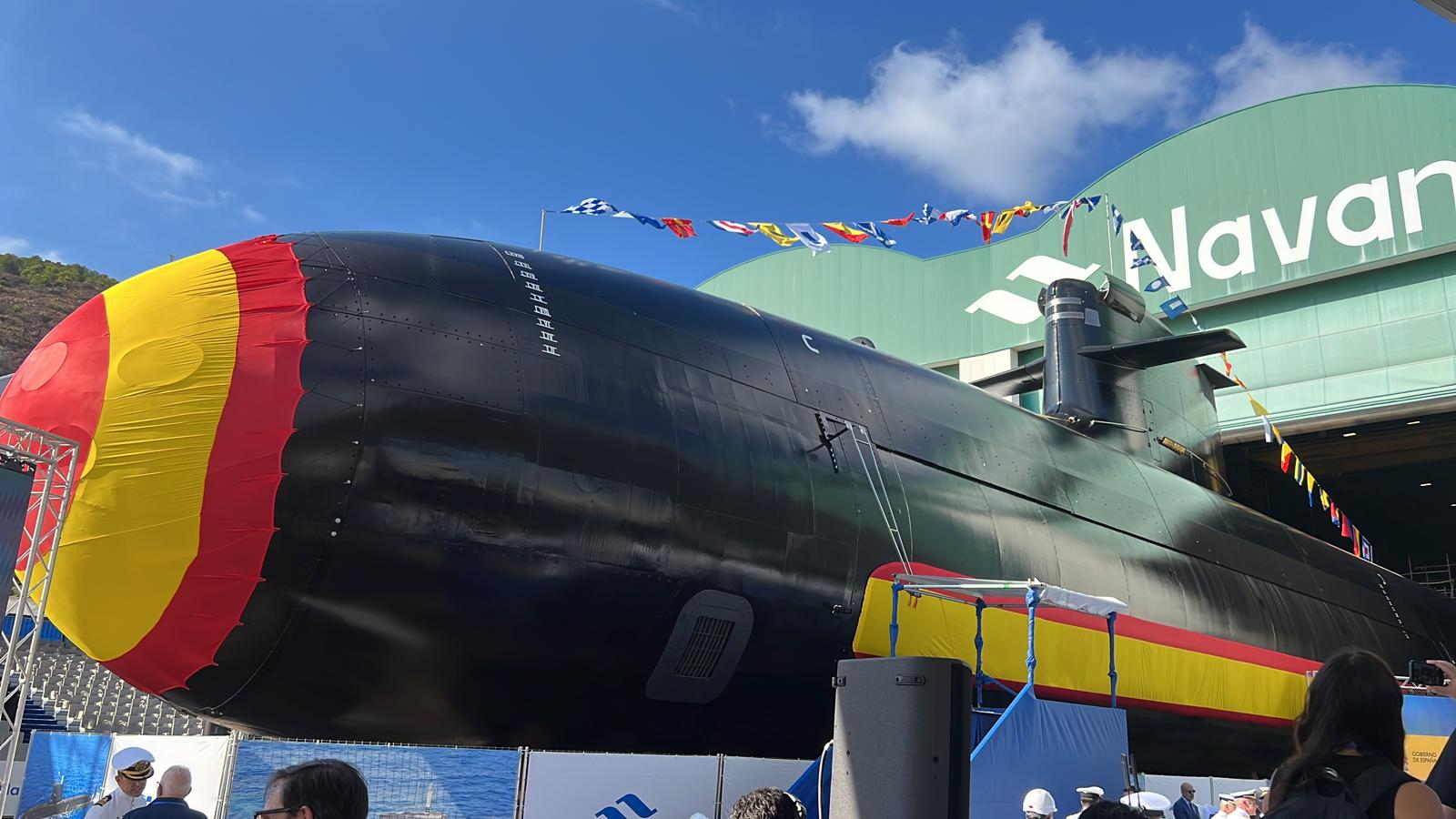 El ‘Narciso Monturiol’ ya flota: España lanza su segundo submarino S-80 desde Cartagena