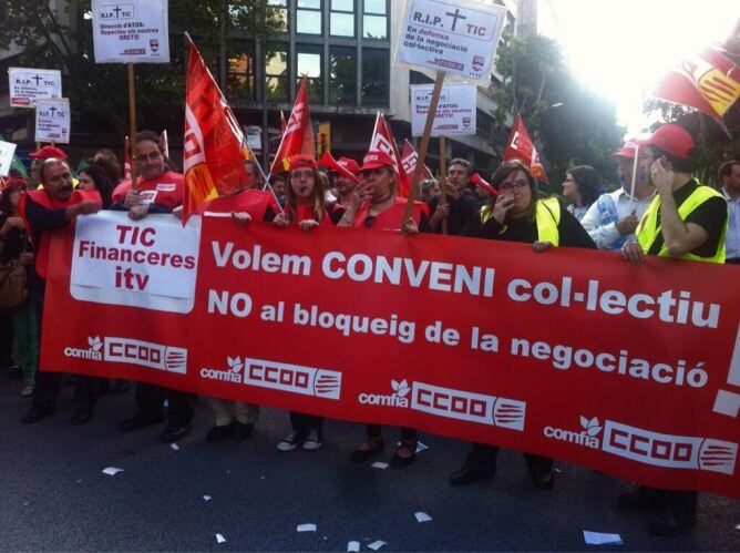 Manifestació del 23 de maig pel bloqueig dels convenis col.lectius