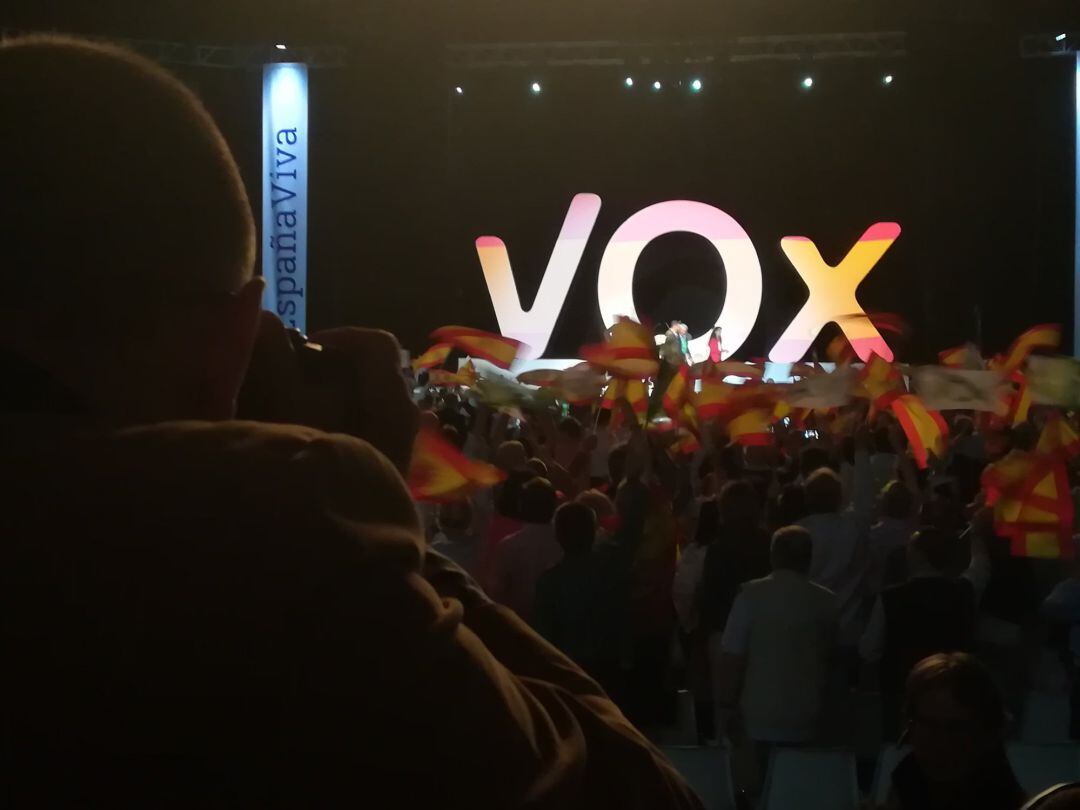 Acto de Vox en Vistalegre (Madrid).