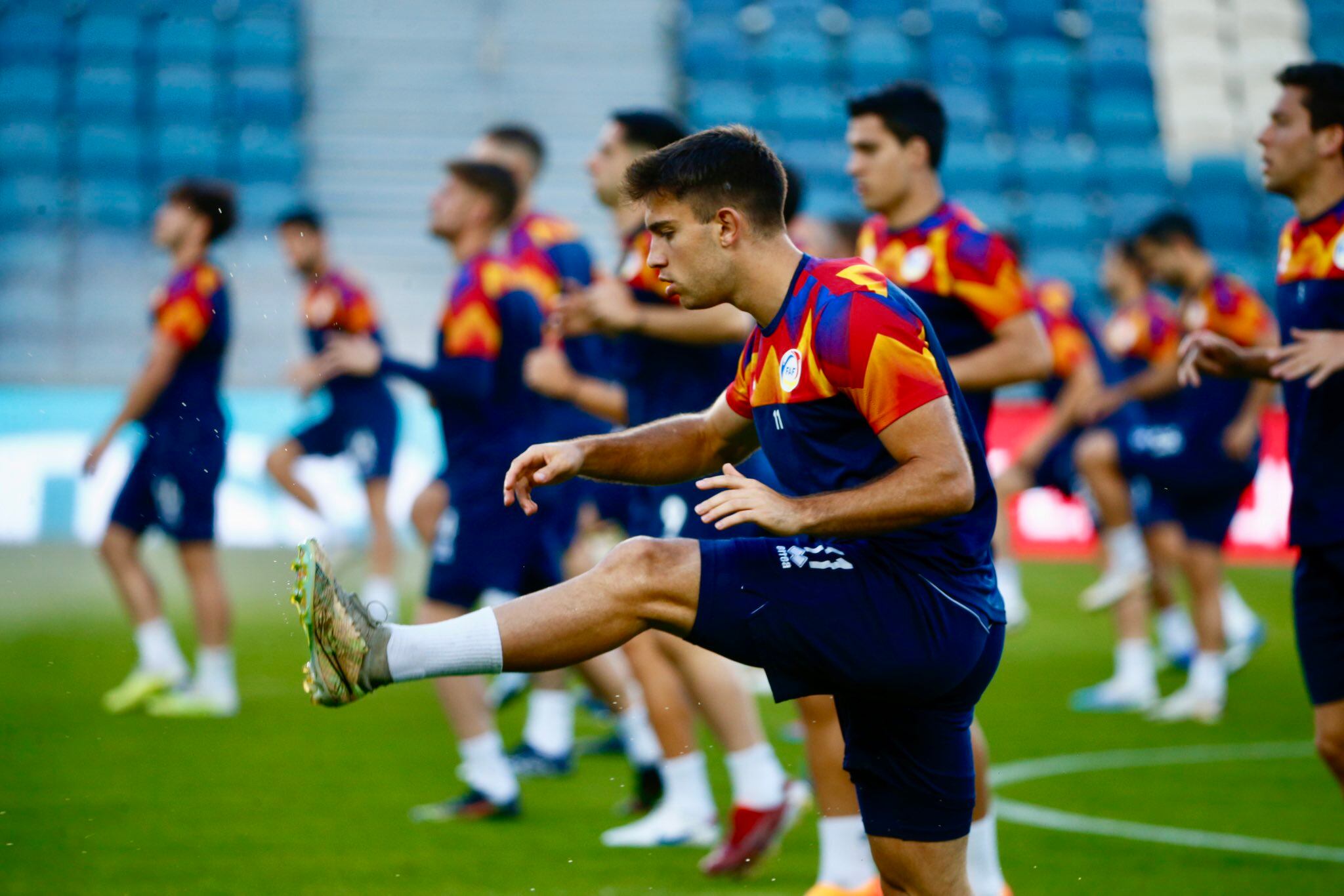 Entrenament de la selecció absoluta masculina abans del partit contra Israel.