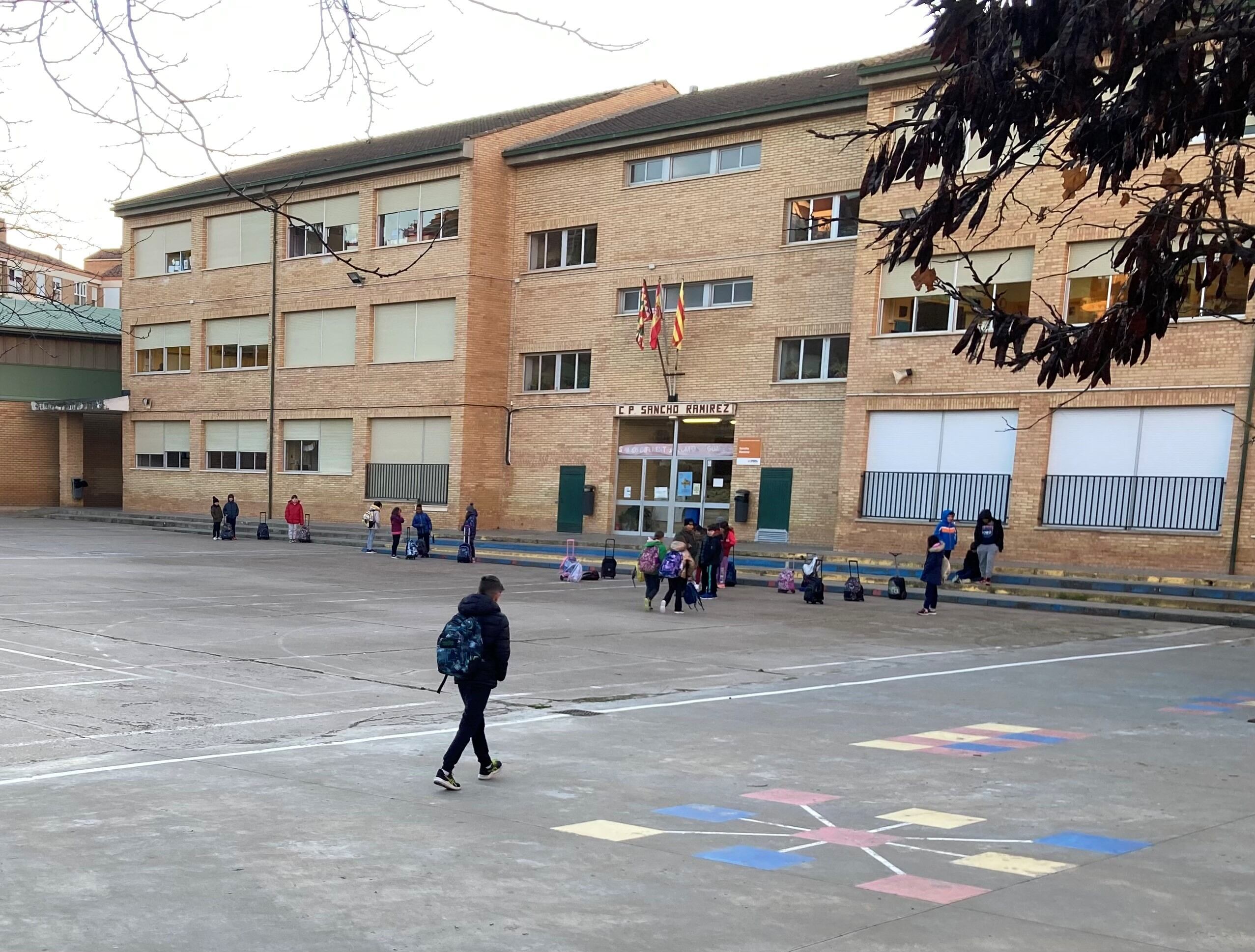 Vuelta a las aulas en uno de los centros de la ciudad de Huesca