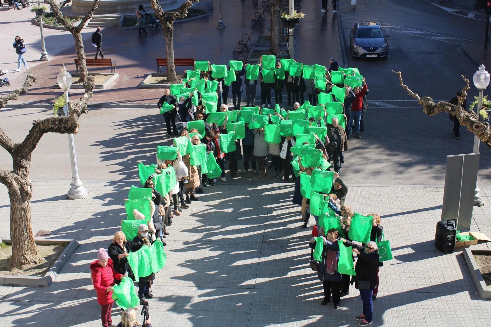 Celebración del Día Mundial contra el Cáncer, el año pasado en Huesca