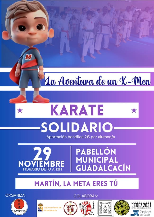 Cartel de la jornada solidaria de karate