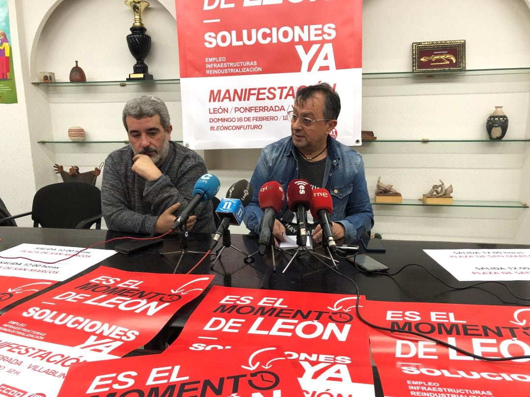 Xosepe Vega y Enrique Reguero responsables de CCOO y UGT en León