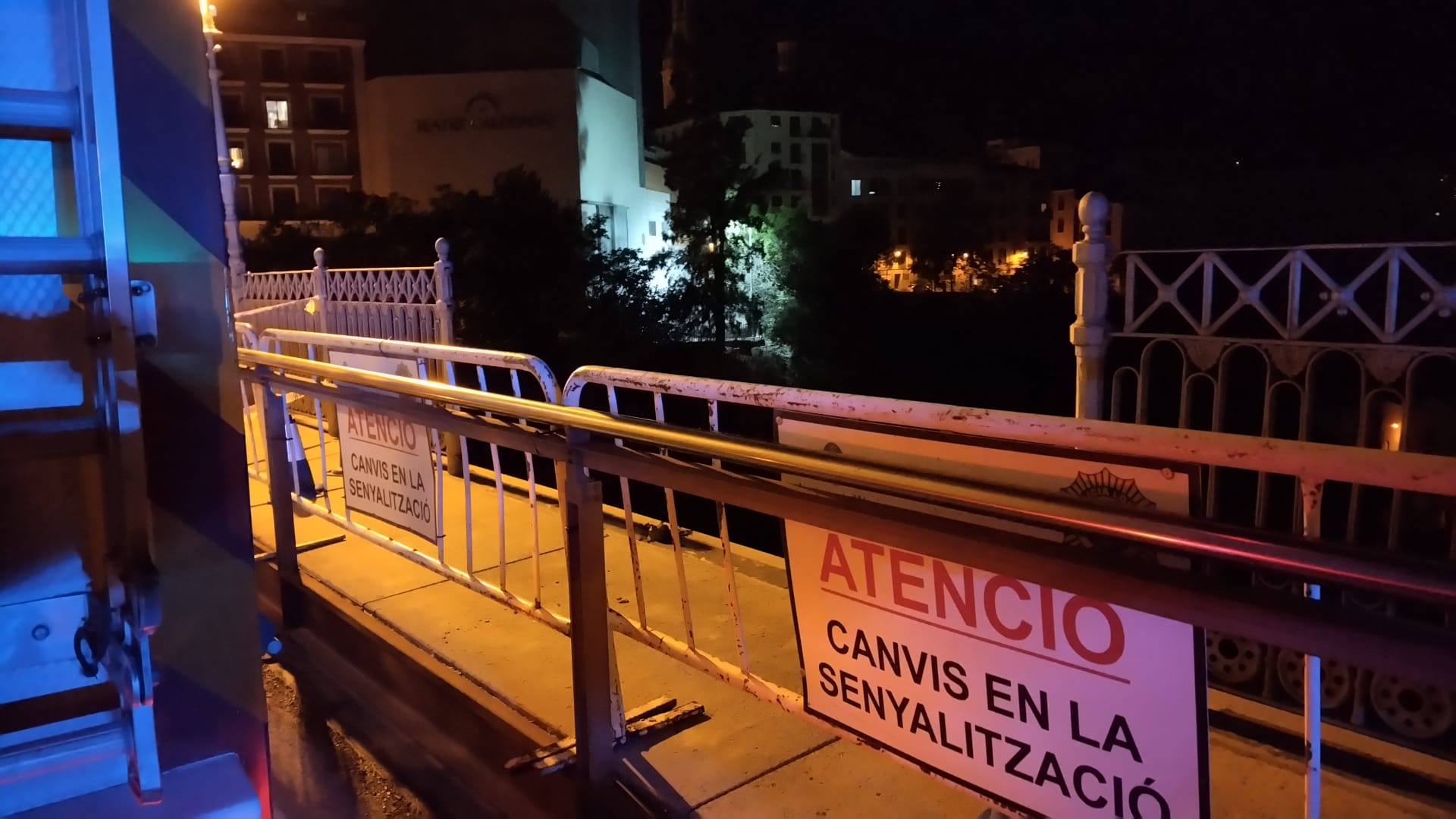 Aspecto del Viaducto Canalejas de Alcoy sin parte de la barandilla