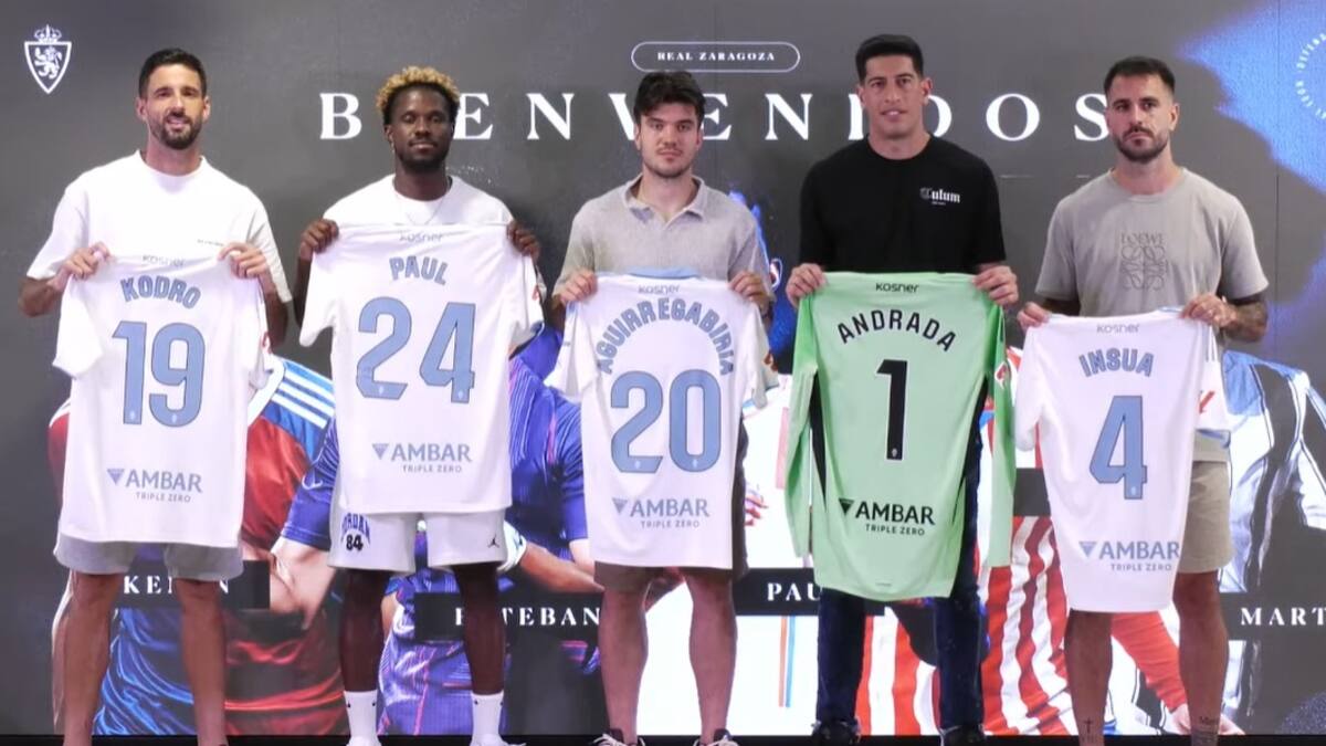 Presentación de los cinco últimos fichajes del Real Zaragoza 04/09/25