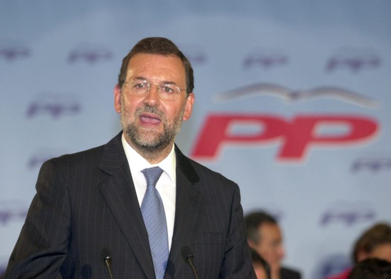 El candidato del PP a la Presidencia del Gobierno, Mariano Rajoy, durante su intervención ante la Junta Directiva Nacional del PP el 2 de septiembre de 2003.