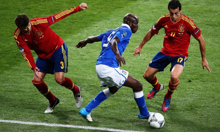 Piqué y Arbeloa, en la final de la Eurocopa de 2012.