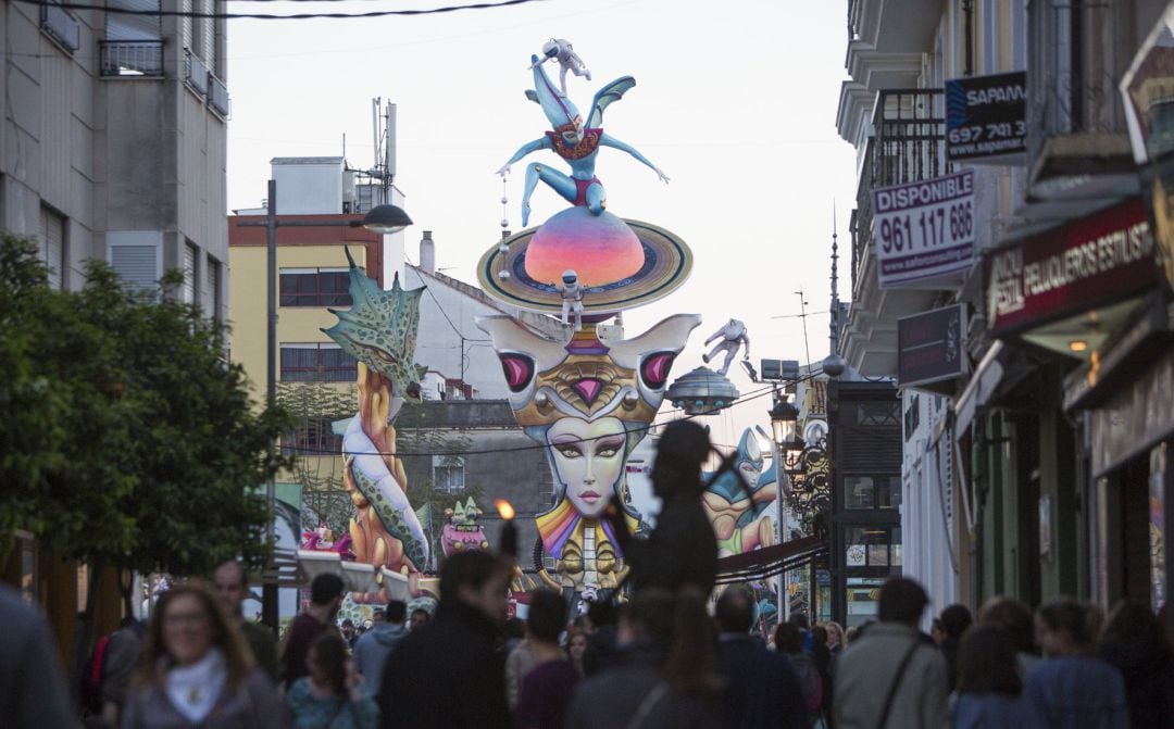 Imagen de archivo de la fiesta de las fallas en la ciudad de Gandia 