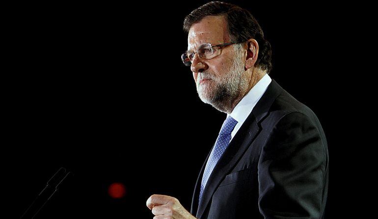 El presidente del Gobierno durante un acto de campaña. 