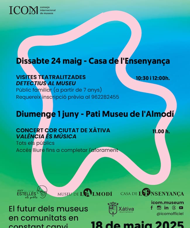 Cartel Dia dels Museus a Xàtiva. Fuente: Ajuntament de Xàtiva