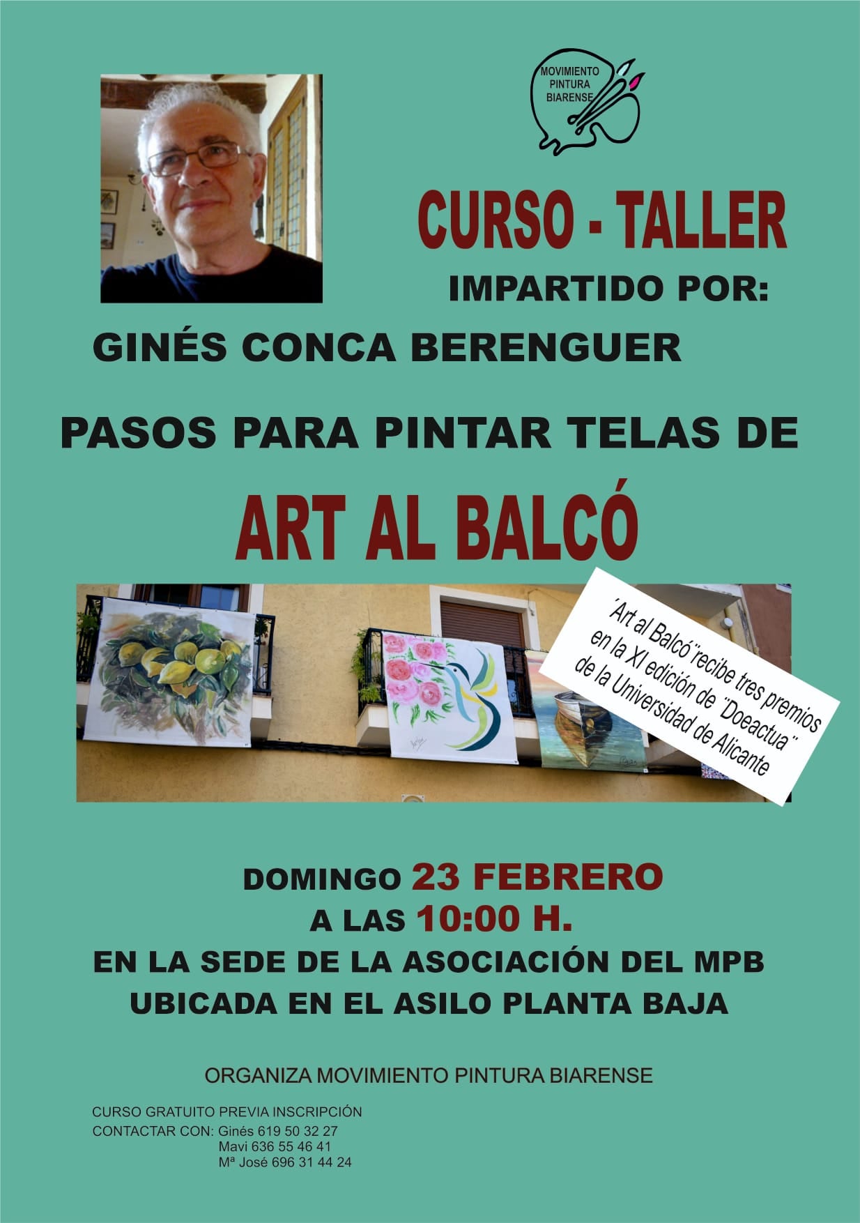 Art al Balcón. Cartel del taller