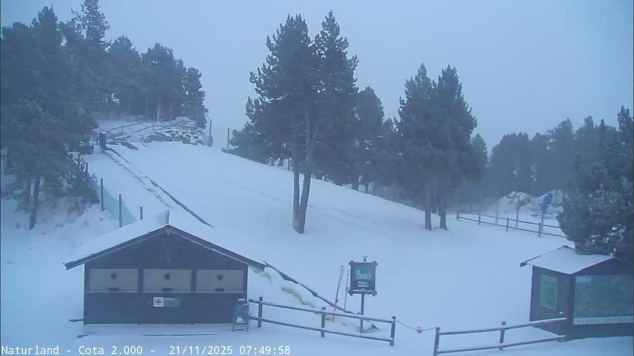 Aspecte que presenta Naturland en la primera nevada important de la temporada