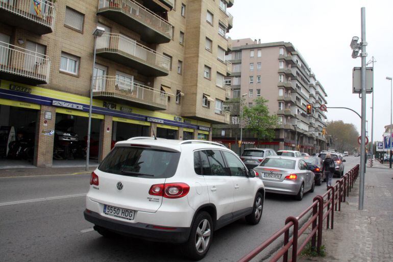 Semàfor controlat per càmeres carretera Barcelona