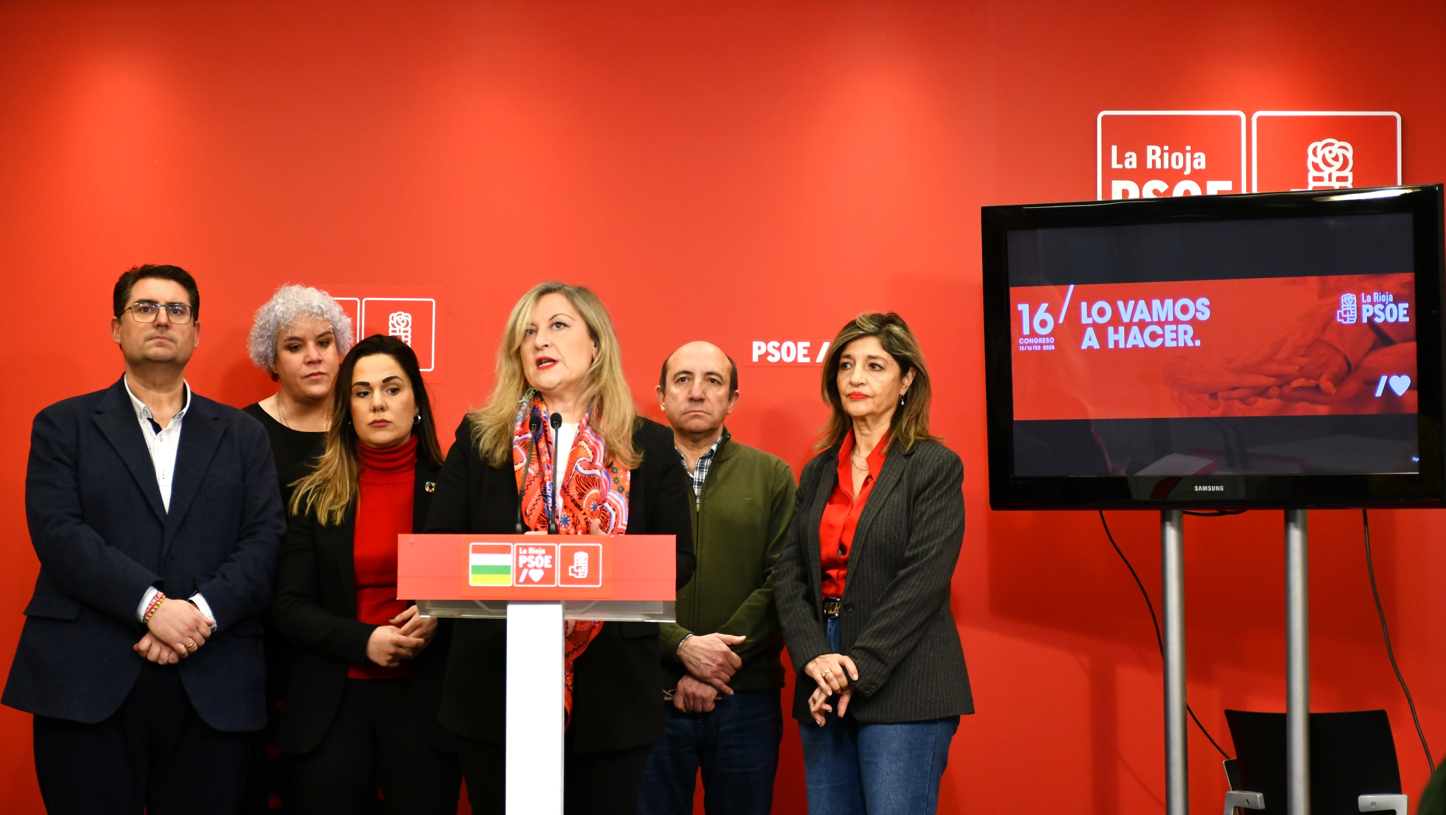 Emilia Fernández, portavoz y coordinadora del comité organizador del Congreso Regional del PSOE de La Rioja