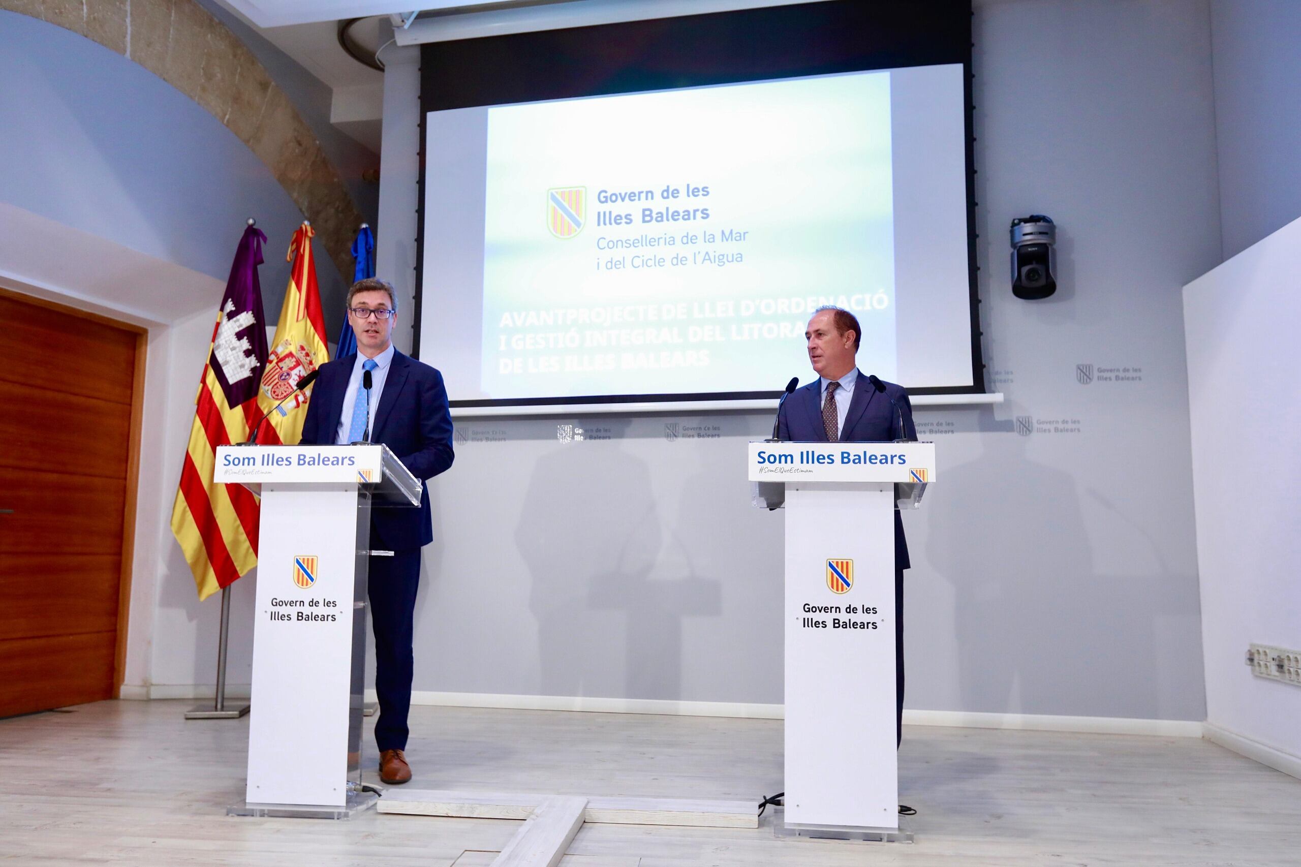 Un momento durante la rueda de prensa posterior al Consell de Govern