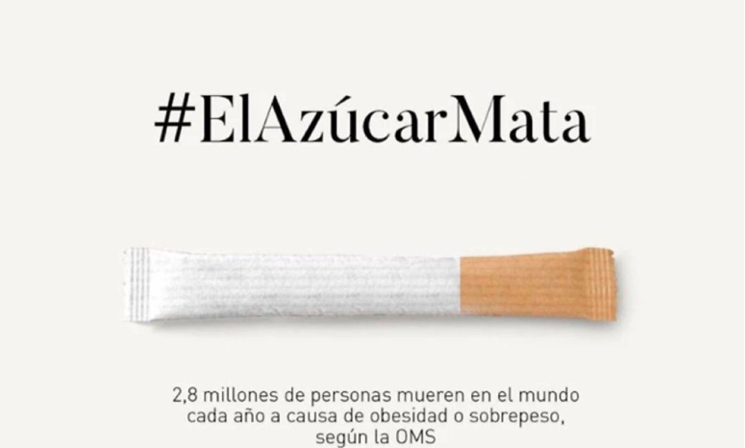 Imagen de la polémica campaña sobre el consumo de azúcar del Ministerio de Consumo.
