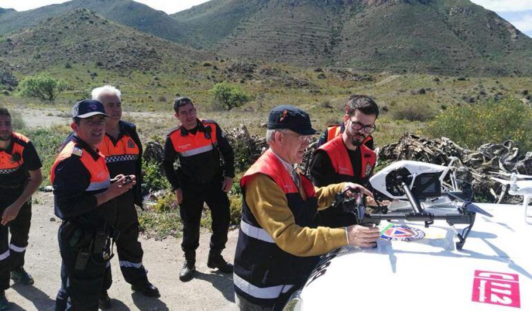 Equipo de Protección Civil de Andújar desplazado a Níjar para la búsqueda de Gabriel