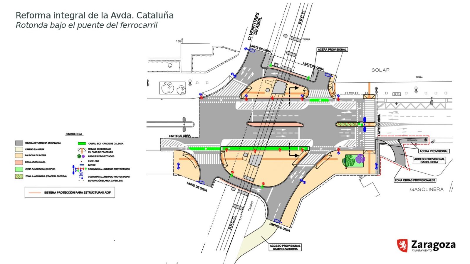 Imagen del proyecto para reformar un segundo tramo de la avenida Cataluña (Zaragoza)