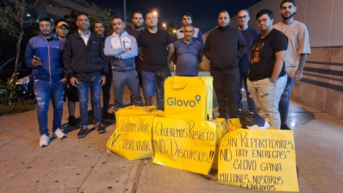 Huelga indefinida de los trabajadores de Glovo en la comarca