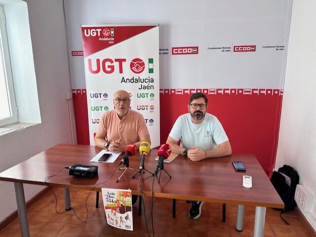 Javier Lacarra y Juan Carlos Sánchez explican la situación del convenio de la hostelería en la provincia de Jaén.