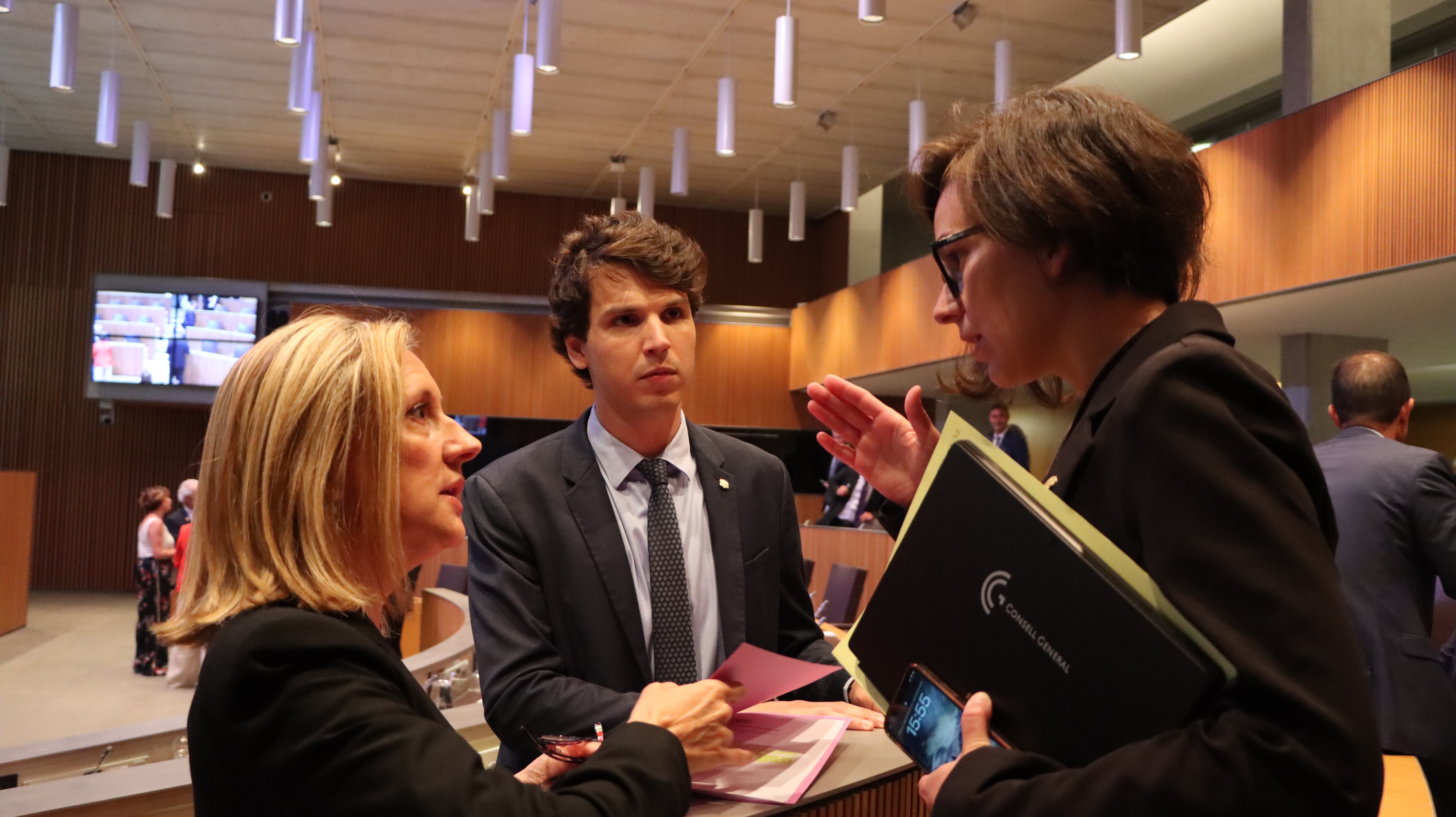 Els consellers generals de Concòrdia, Núria Segués, Pol Bartolomé i Mari Àngels Aché