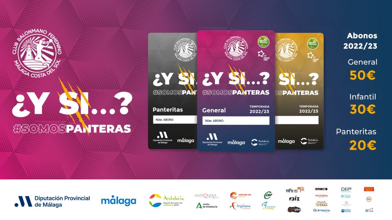 Diseño de los abonos del Costa del Sol Málaga 2022-23