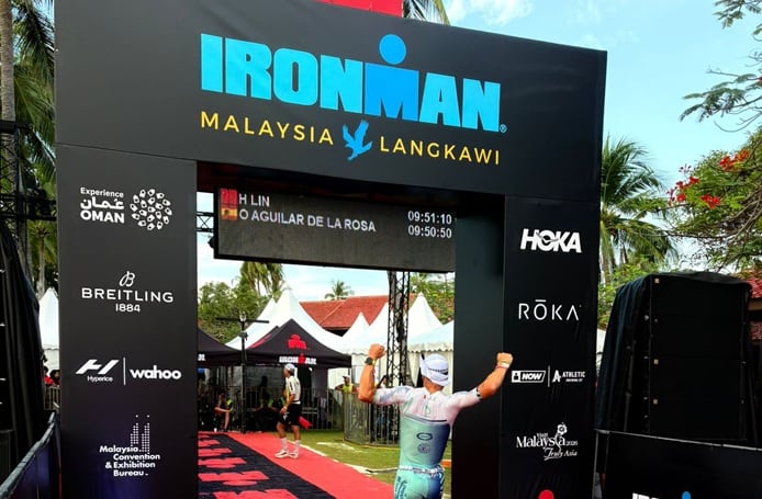 Óscar Aguilar en su prueba en Malasia