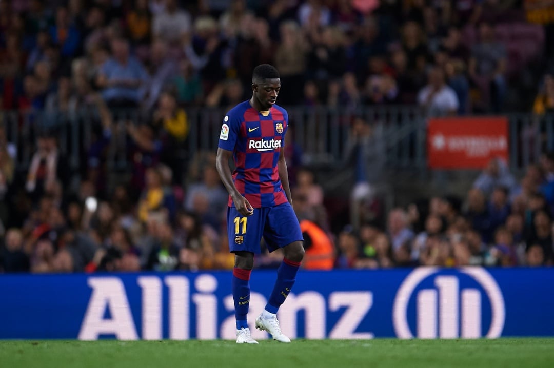 Ousmane Dembélé durante el partido frente al Sevilla