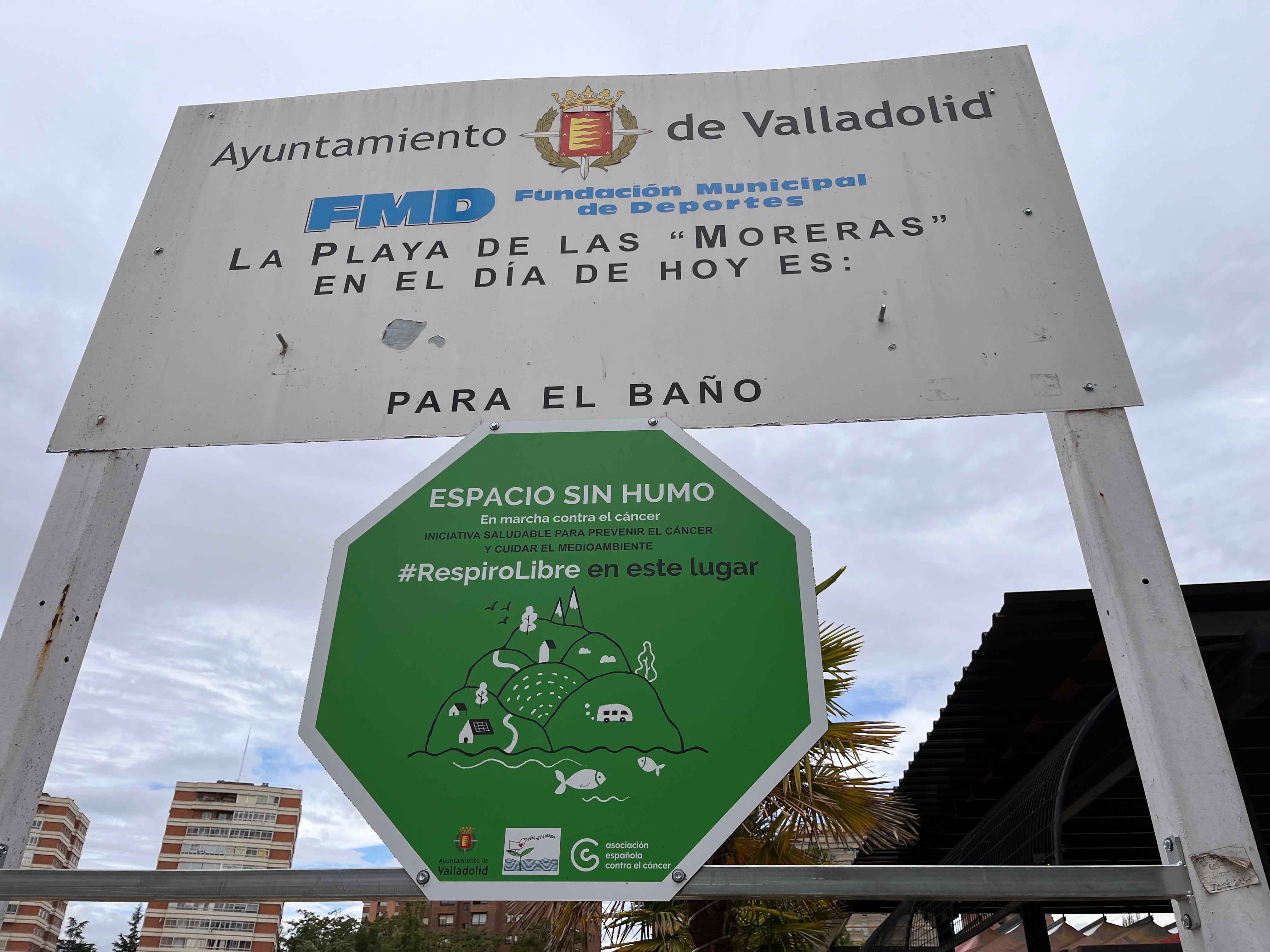 La Playa de Las Moreras se incorpora a los ‘Espacios Libres de Humo’ de Valladolid