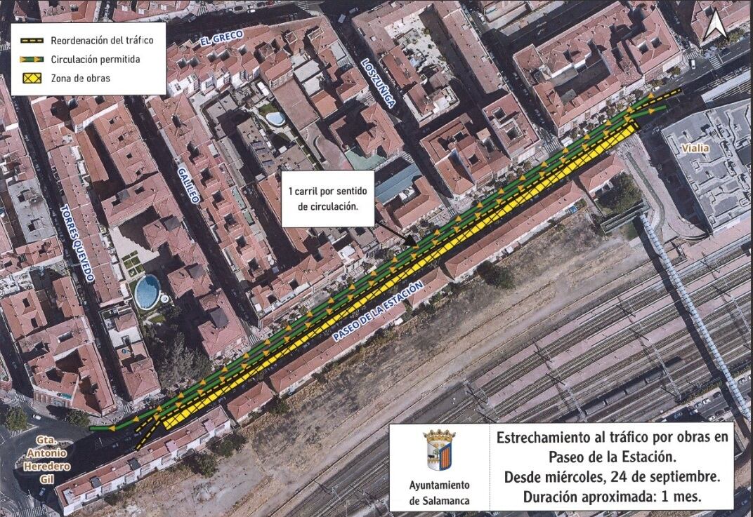 La zona de obras del paseo de la Estación/Cadena SER