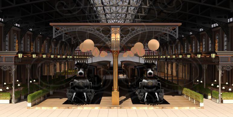 Imagen del proyecto del mercado gastronómico en la antigua estación de ferrocarril de Cádiz
