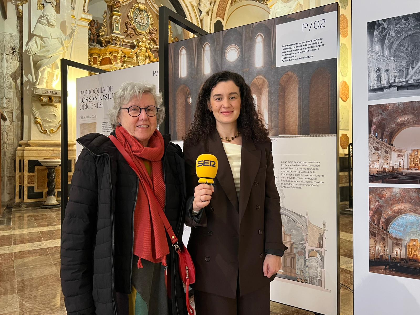 Pilar Roig y Alejandra Silvestre en la Iglesia de los Santos Juanes