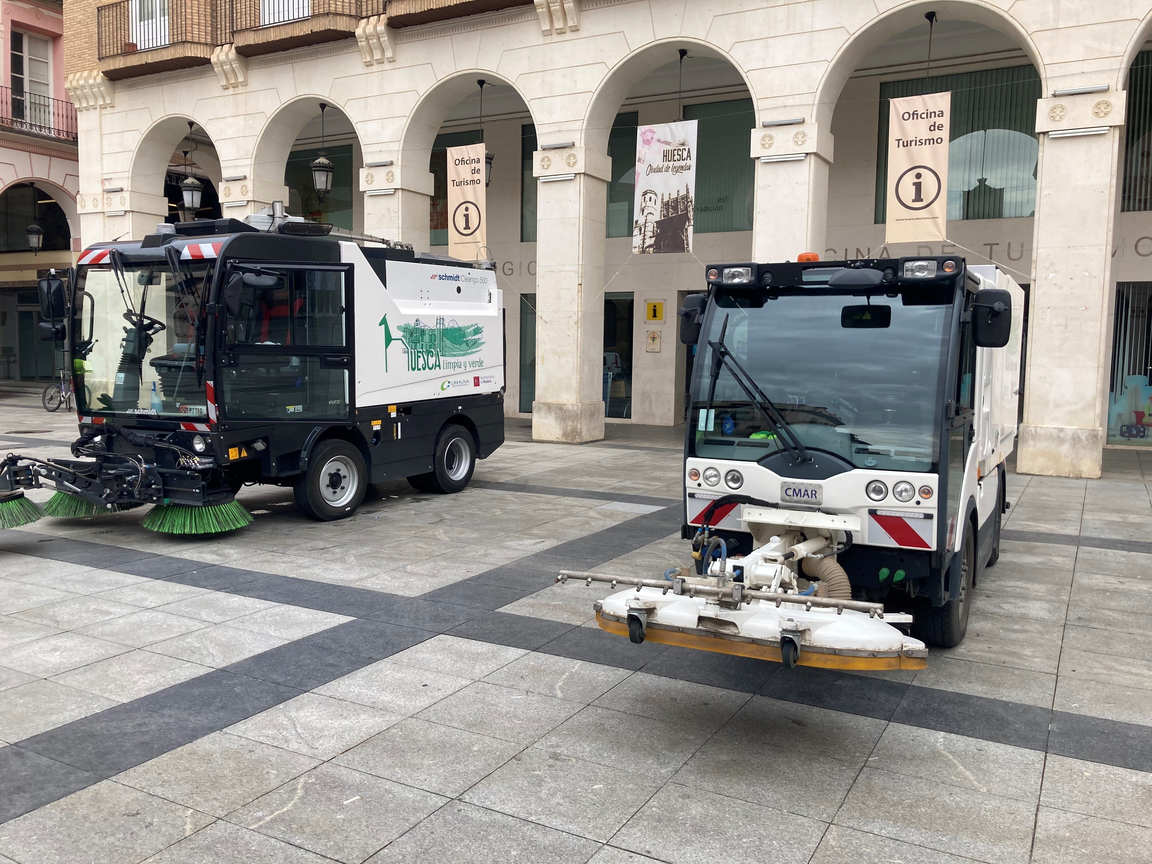 Maquinaria del servicio de limpiza adquirida por el Ayuntamiento de Huesca