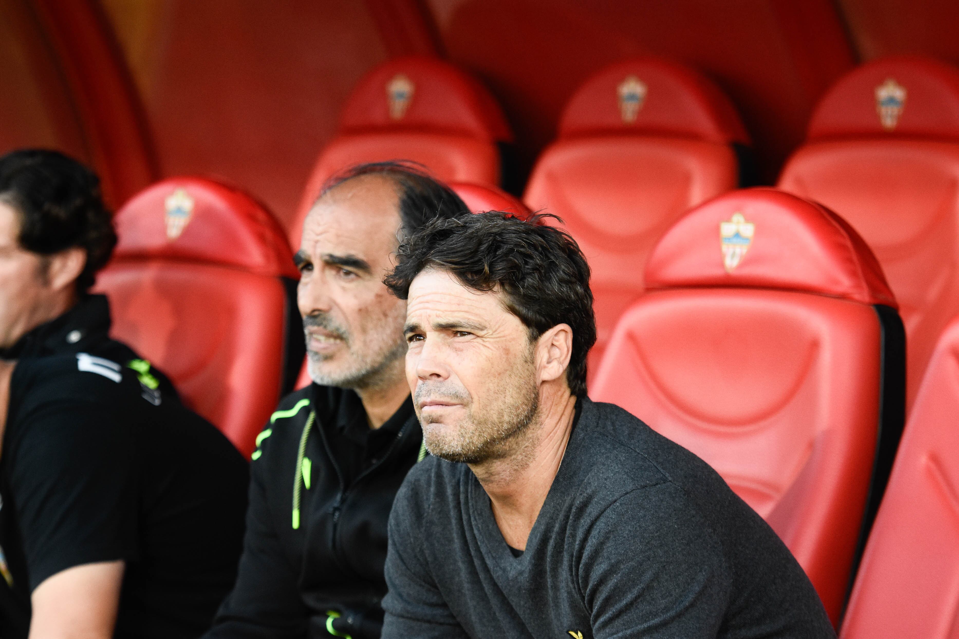 Rubi, en el banquillo del Estadio de los Juegos Mediterráneos.