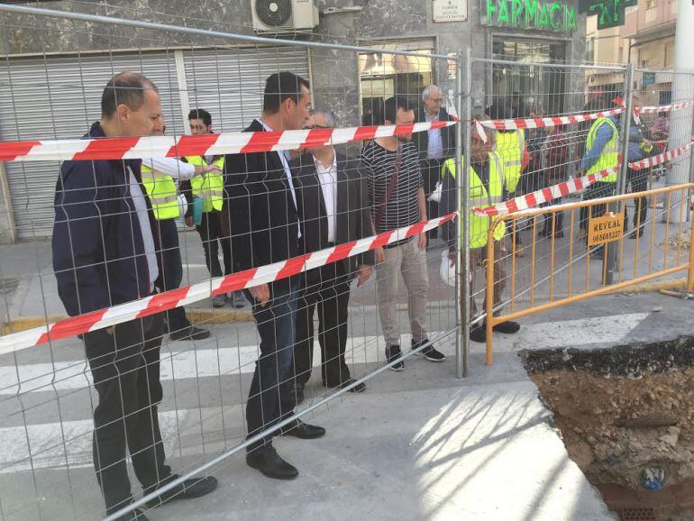 Visita a las obras del colector de Carrús