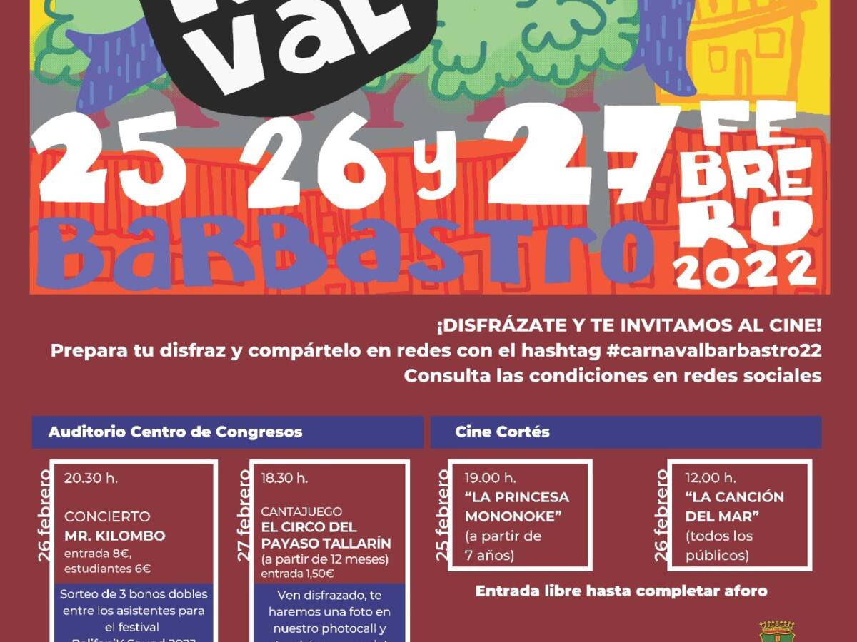 Barbastro preparado para el carnaval de música y cine
