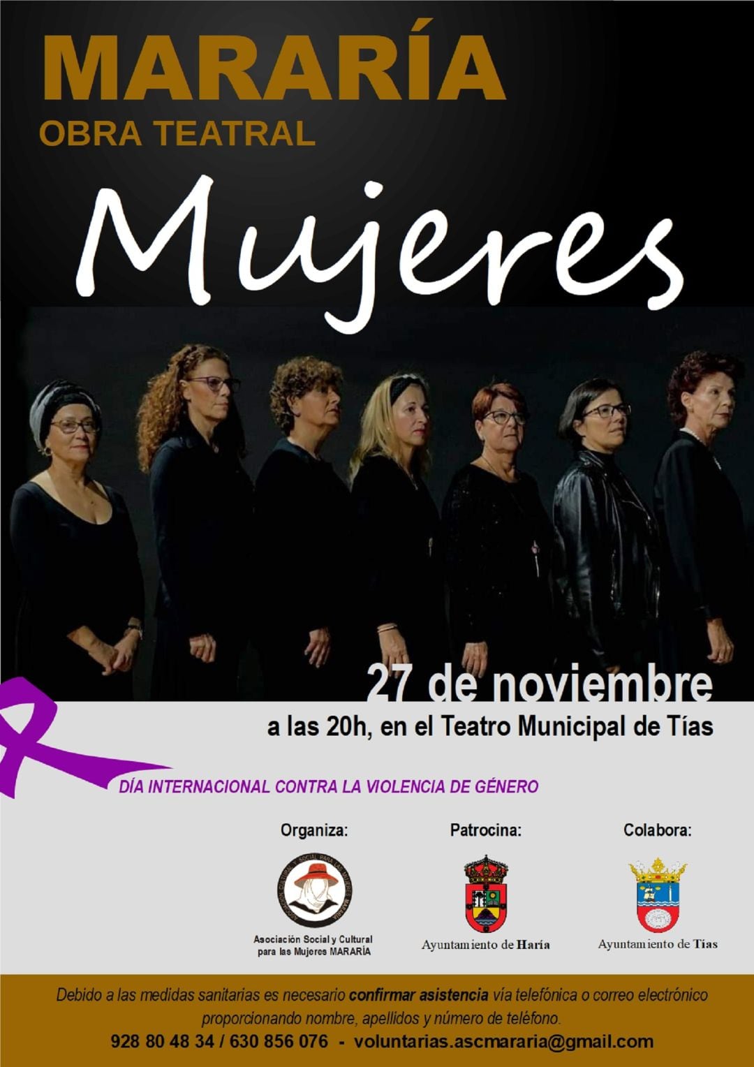 Cartel de la obra de teatro &quot;Mujeres&quot;.