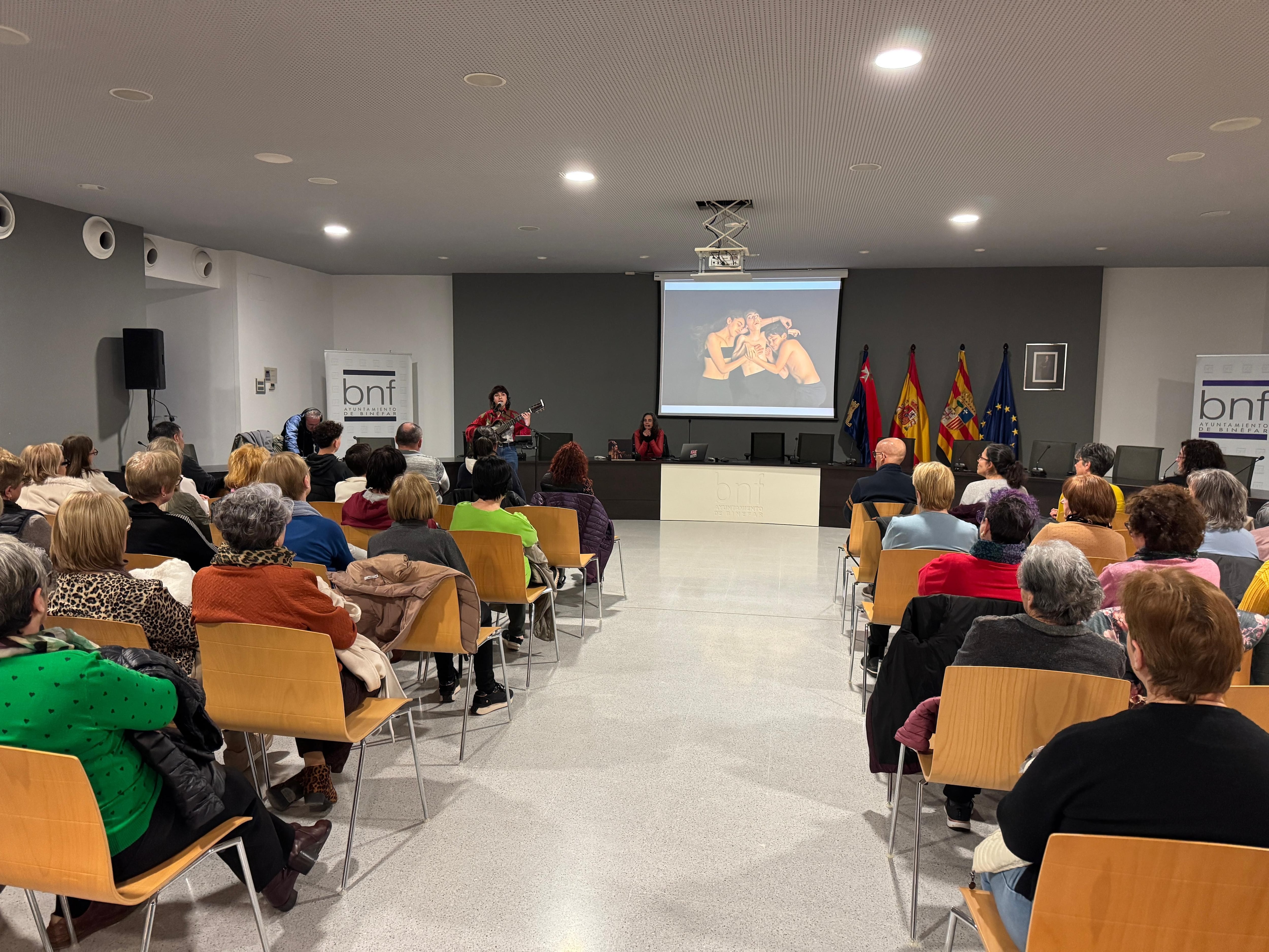 Imagen del acto celebrado este jueves en Binéfar
