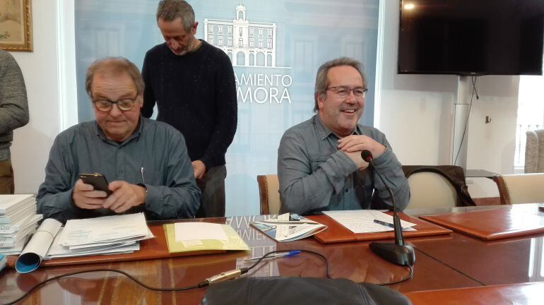 Christoph Strieder y Francisco Guarido en la rueda de prensa posterior a la Junta de Gobierno Local